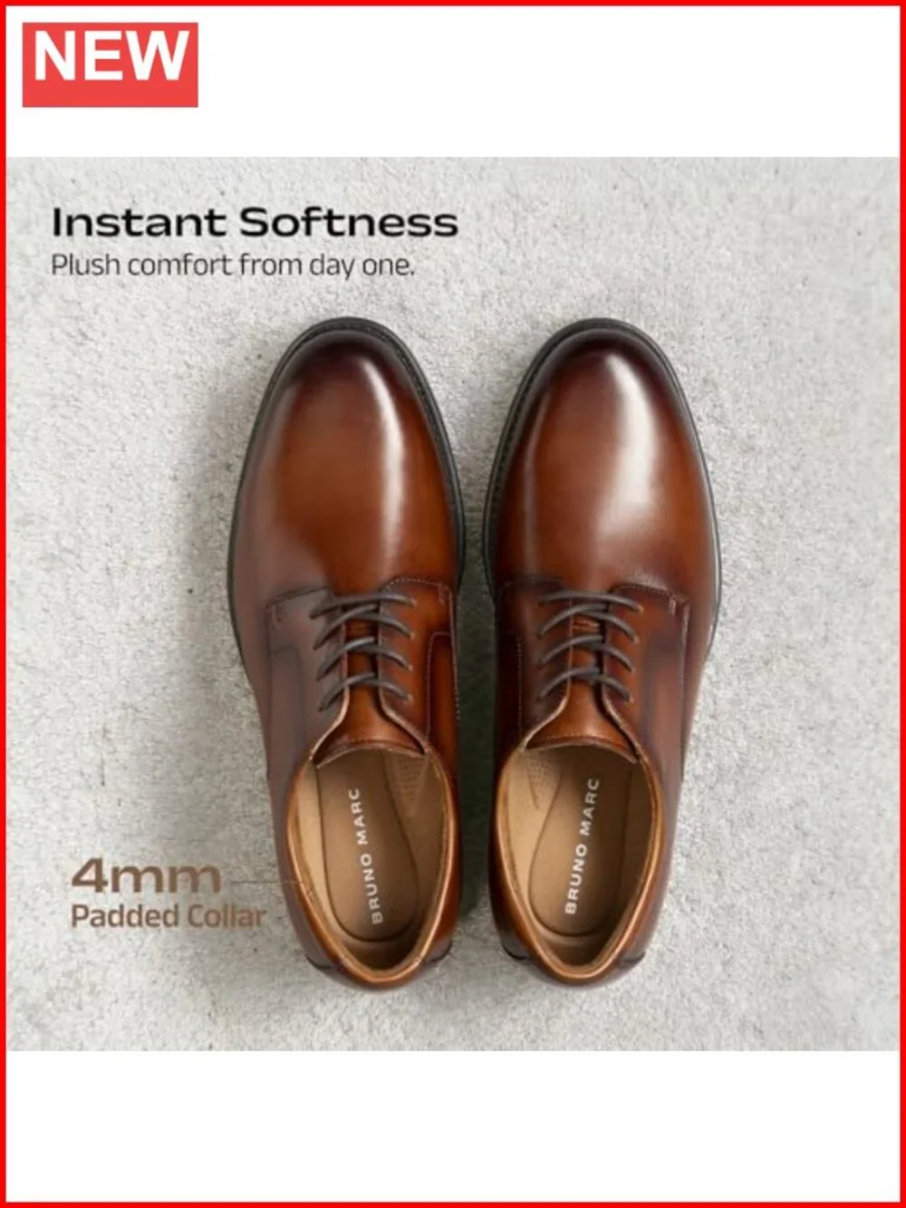 Men's Classic Leather Dress Shoes Comfort Oxfords Lace Up Business Formal